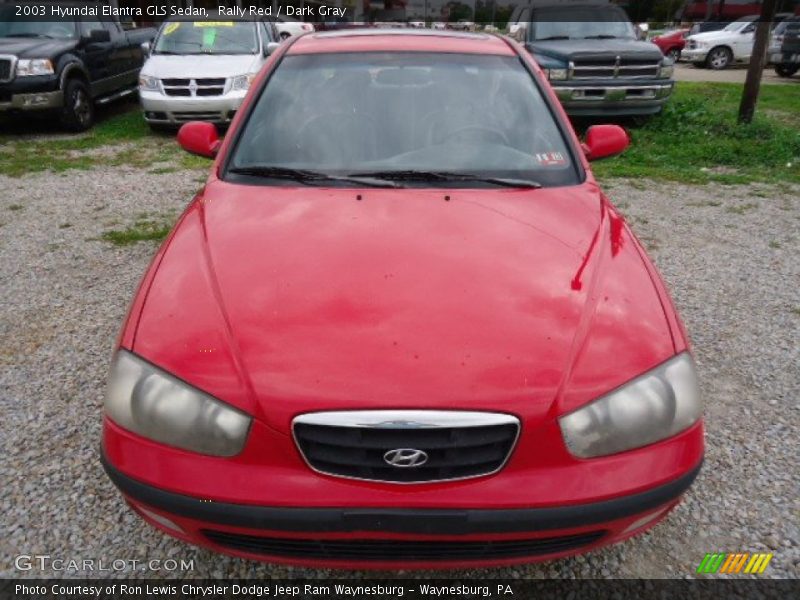 Rally Red / Dark Gray 2003 Hyundai Elantra GLS Sedan