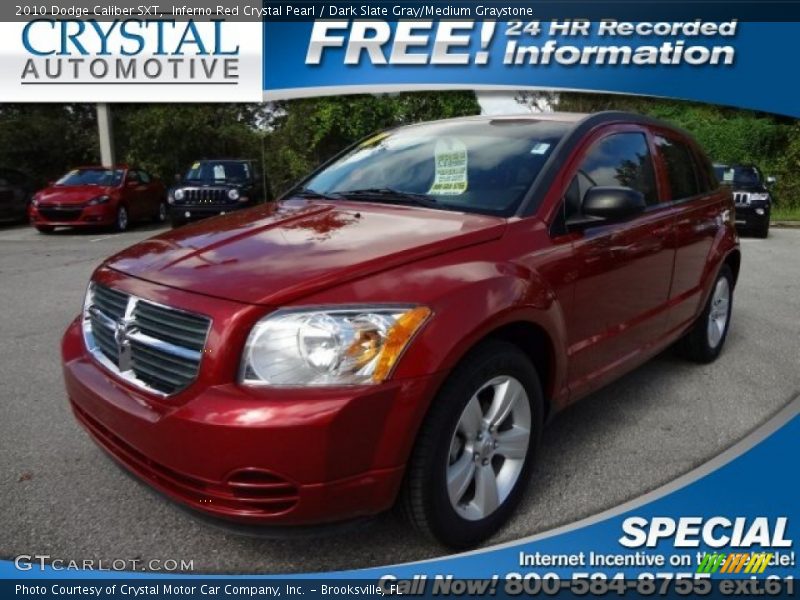 Inferno Red Crystal Pearl / Dark Slate Gray/Medium Graystone 2010 Dodge Caliber SXT