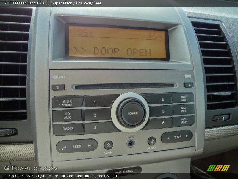 Super Black / Charcoal/Steel 2008 Nissan Sentra 2.0 S