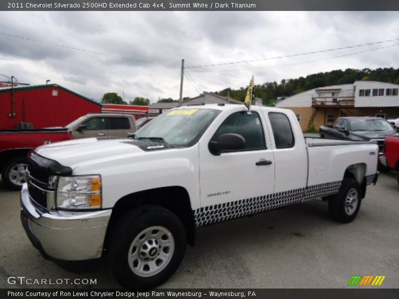 Summit White / Dark Titanium 2011 Chevrolet Silverado 2500HD Extended Cab 4x4
