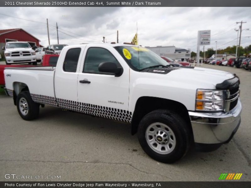 Summit White / Dark Titanium 2011 Chevrolet Silverado 2500HD Extended Cab 4x4