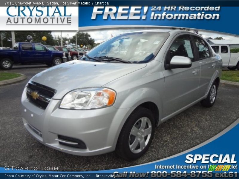 Ice Silver Metallic / Charcoal 2011 Chevrolet Aveo LT Sedan