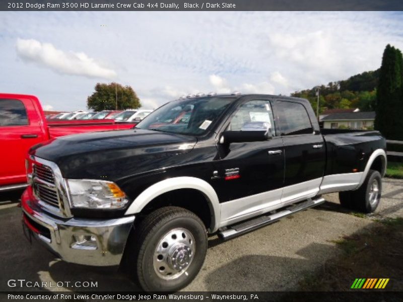 Front 3/4 View of 2012 Ram 3500 HD Laramie Crew Cab 4x4 Dually