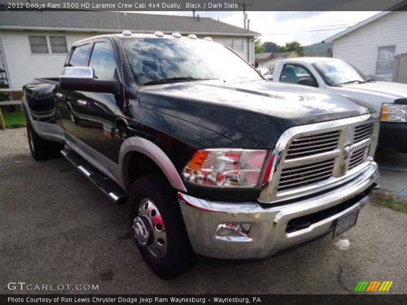 Black / Dark Slate 2012 Dodge Ram 3500 HD Laramie Crew Cab 4x4 Dually
