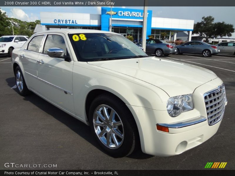 Cool Vanilla White / Dark Slate Gray 2008 Chrysler 300 C HEMI