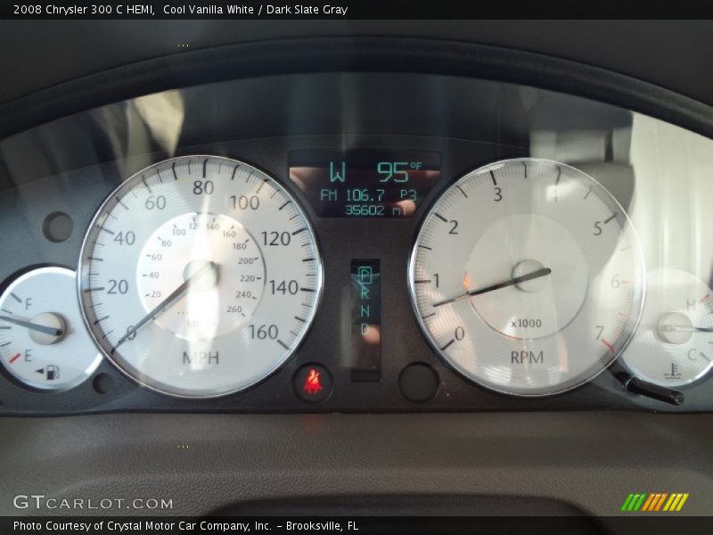 Cool Vanilla White / Dark Slate Gray 2008 Chrysler 300 C HEMI