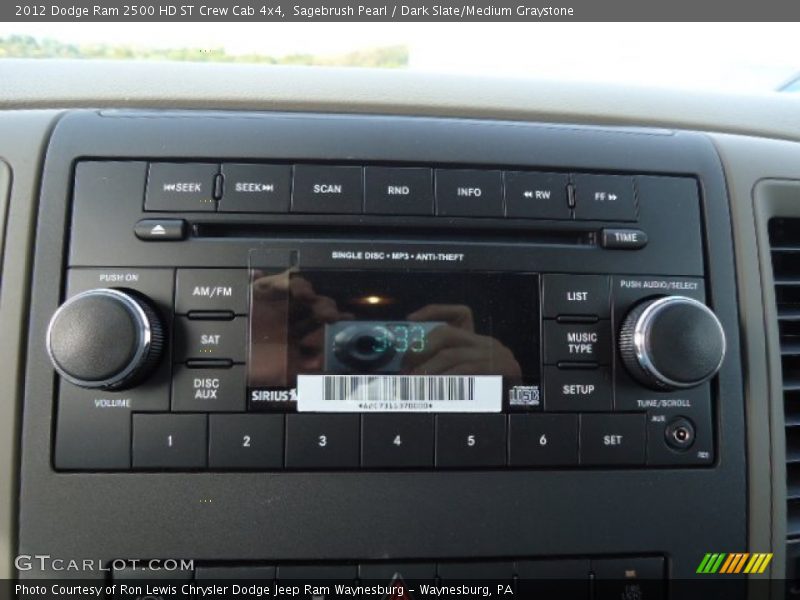Audio System of 2012 Ram 2500 HD ST Crew Cab 4x4