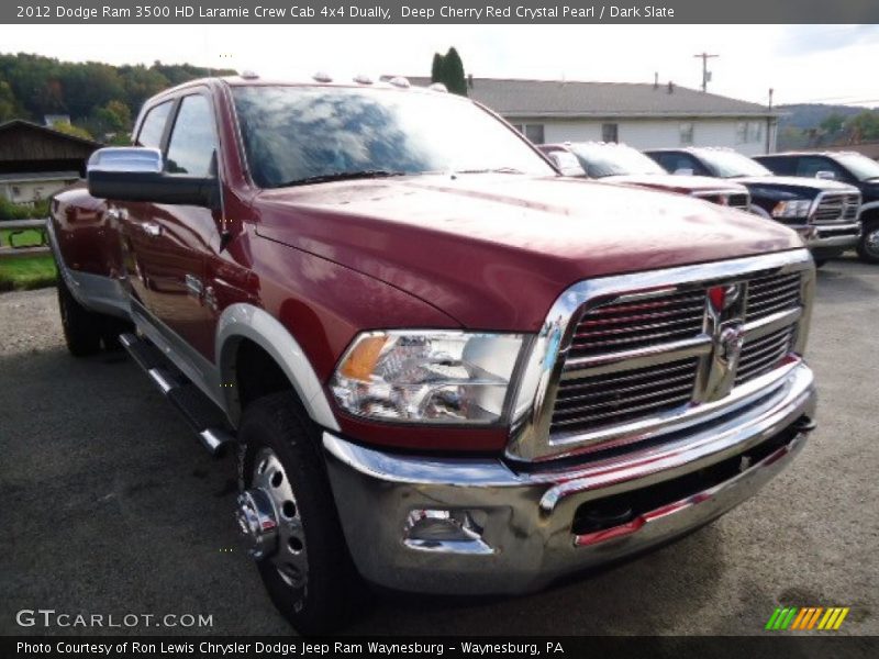Deep Cherry Red Crystal Pearl / Dark Slate 2012 Dodge Ram 3500 HD Laramie Crew Cab 4x4 Dually
