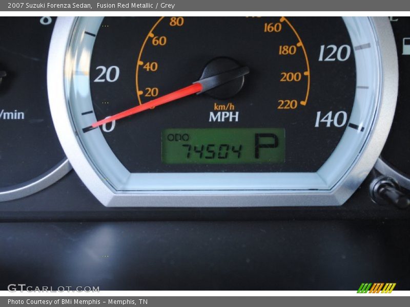 Fusion Red Metallic / Grey 2007 Suzuki Forenza Sedan