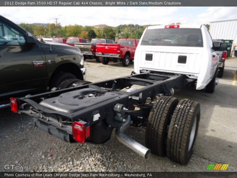 Bright White / Dark Slate/Medium Graystone 2012 Dodge Ram 3500 HD ST Regular Cab 4x4 Chassis