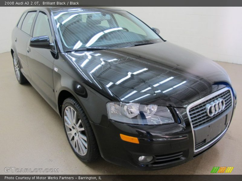 Brilliant Black / Black 2008 Audi A3 2.0T