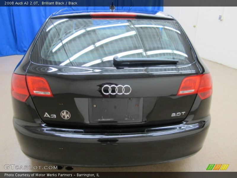 Brilliant Black / Black 2008 Audi A3 2.0T