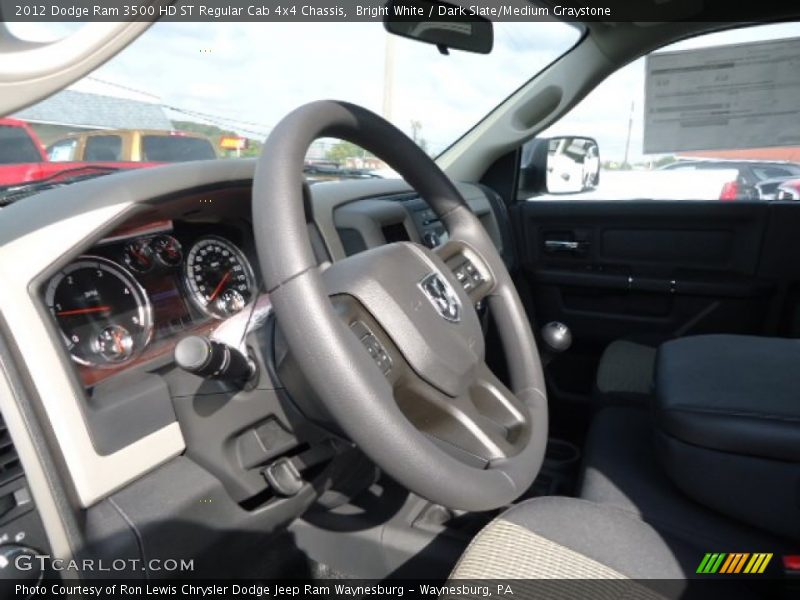 Bright White / Dark Slate/Medium Graystone 2012 Dodge Ram 3500 HD ST Regular Cab 4x4 Chassis