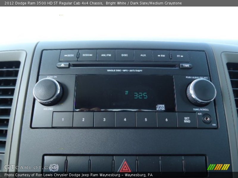 Bright White / Dark Slate/Medium Graystone 2012 Dodge Ram 3500 HD ST Regular Cab 4x4 Chassis