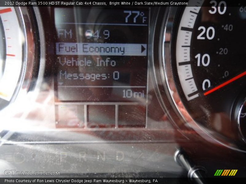 Bright White / Dark Slate/Medium Graystone 2012 Dodge Ram 3500 HD ST Regular Cab 4x4 Chassis
