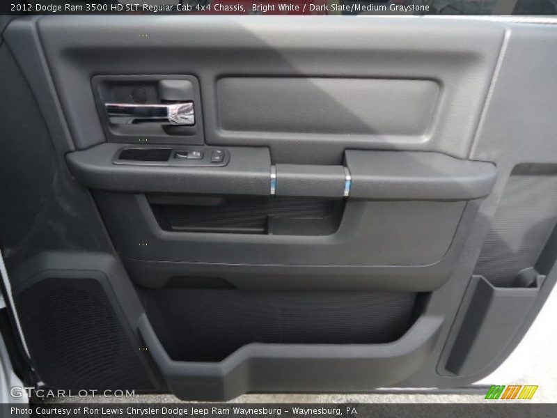 Bright White / Dark Slate/Medium Graystone 2012 Dodge Ram 3500 HD SLT Regular Cab 4x4 Chassis