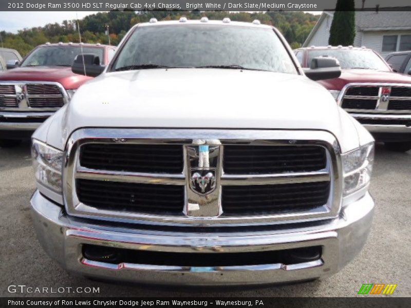 Bright White / Dark Slate/Medium Graystone 2012 Dodge Ram 3500 HD SLT Regular Cab 4x4 Chassis