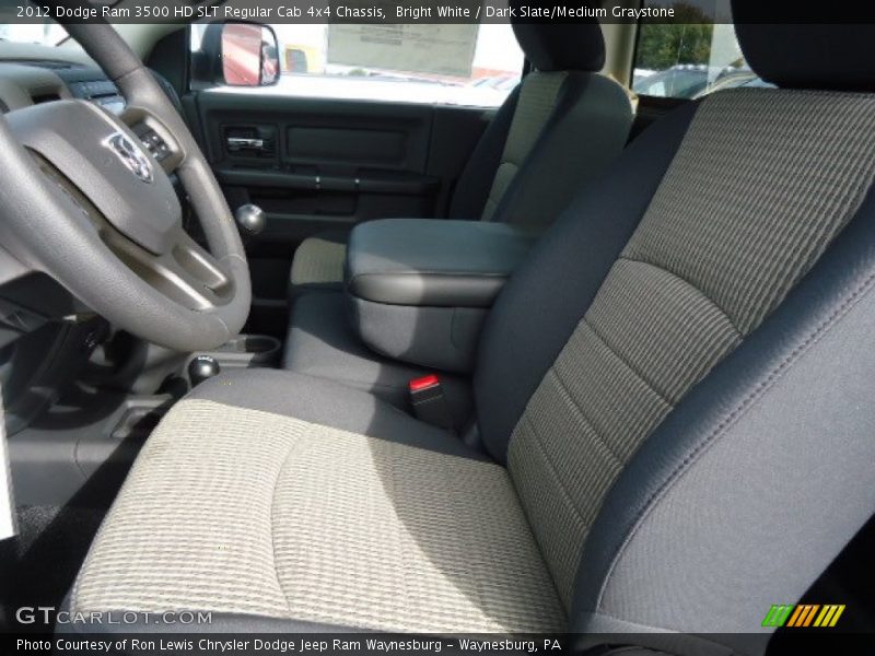 Bright White / Dark Slate/Medium Graystone 2012 Dodge Ram 3500 HD SLT Regular Cab 4x4 Chassis