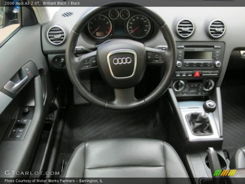 Brilliant Black / Black 2008 Audi A3 2.0T