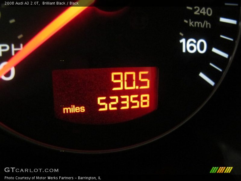 Brilliant Black / Black 2008 Audi A3 2.0T