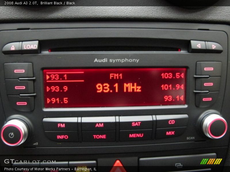 Brilliant Black / Black 2008 Audi A3 2.0T