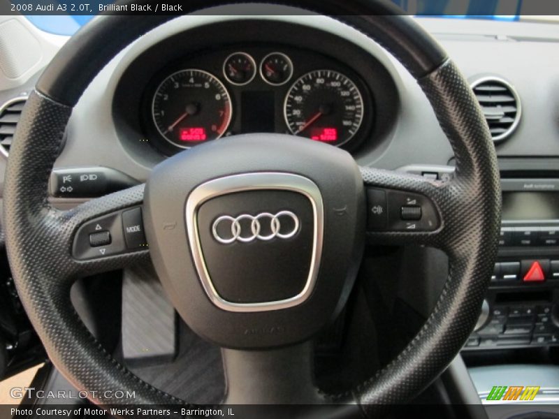 Brilliant Black / Black 2008 Audi A3 2.0T