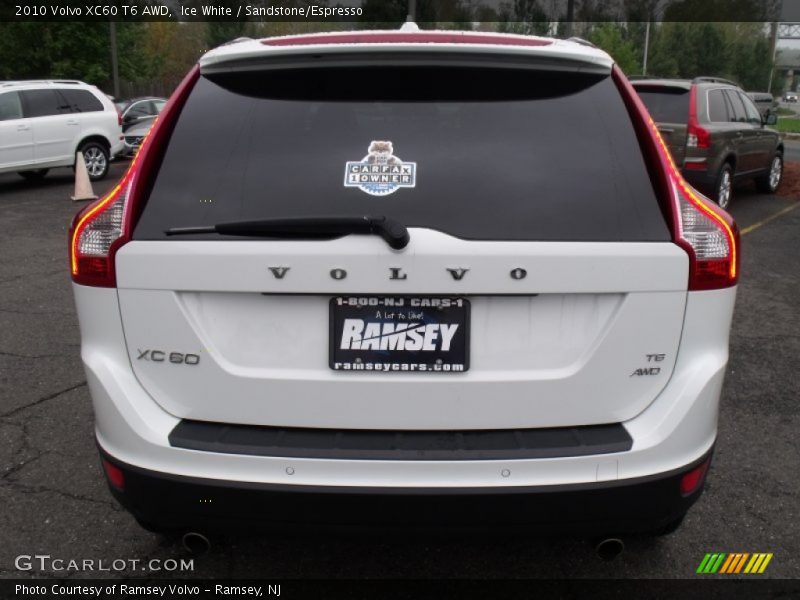 Ice White / Sandstone/Espresso 2010 Volvo XC60 T6 AWD