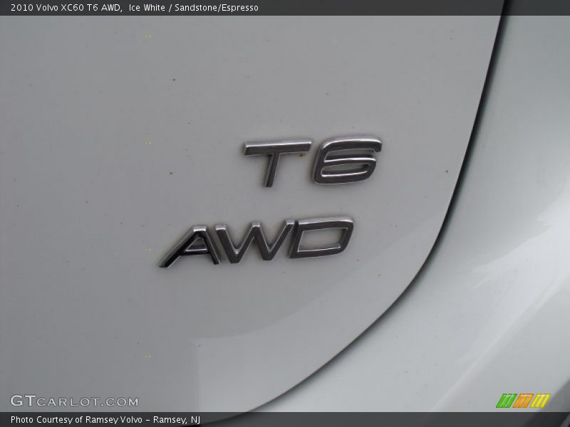 Ice White / Sandstone/Espresso 2010 Volvo XC60 T6 AWD