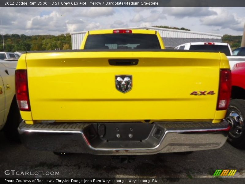 Yellow / Dark Slate/Medium Graystone 2012 Dodge Ram 3500 HD ST Crew Cab 4x4