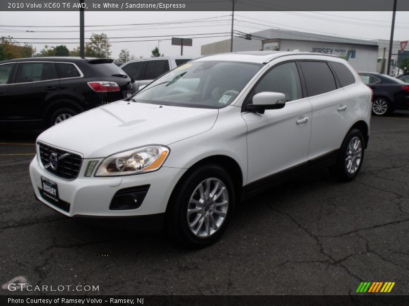 Ice White / Sandstone/Espresso 2010 Volvo XC60 T6 AWD