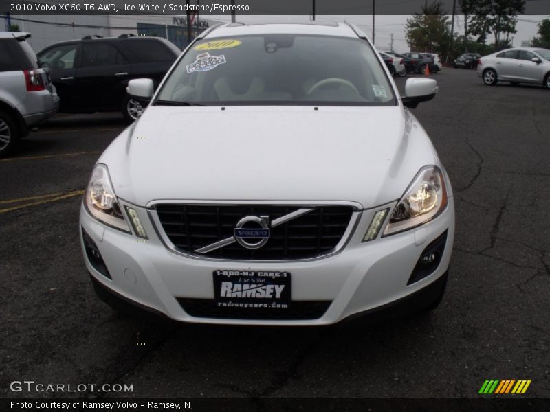 Ice White / Sandstone/Espresso 2010 Volvo XC60 T6 AWD