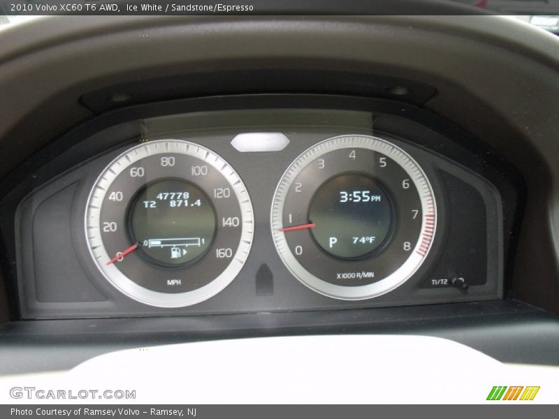 Ice White / Sandstone/Espresso 2010 Volvo XC60 T6 AWD