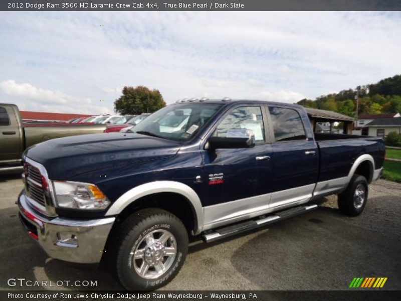True Blue Pearl / Dark Slate 2012 Dodge Ram 3500 HD Laramie Crew Cab 4x4