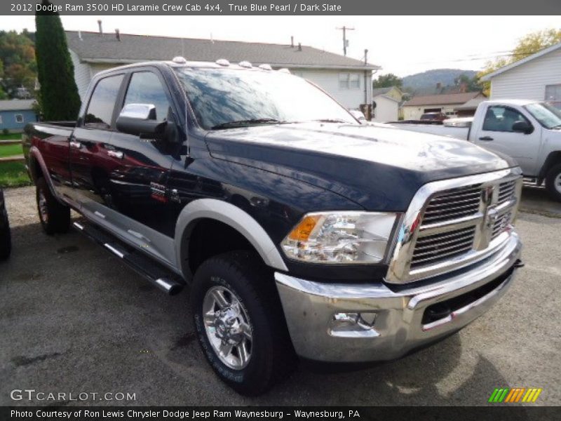 True Blue Pearl / Dark Slate 2012 Dodge Ram 3500 HD Laramie Crew Cab 4x4