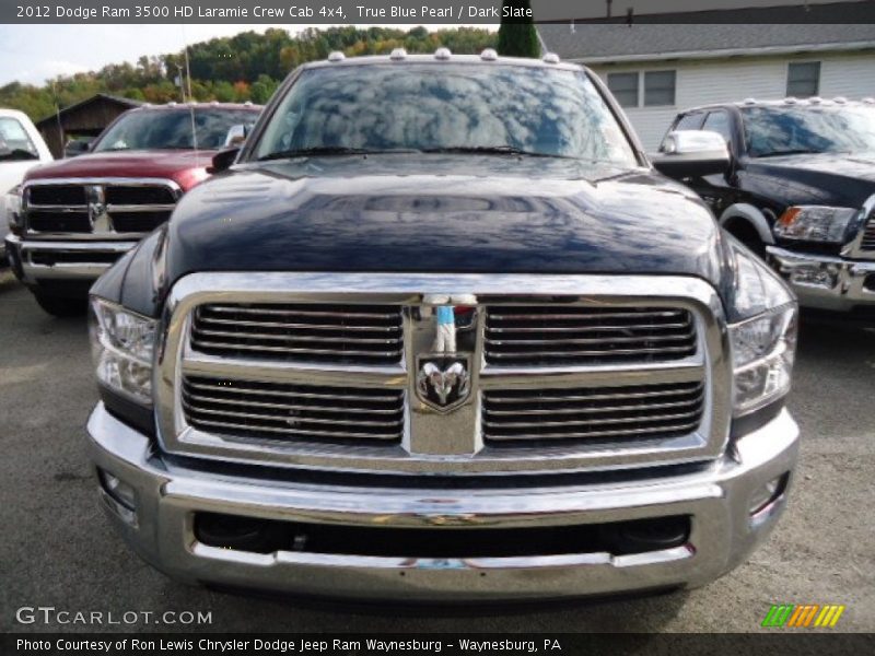 True Blue Pearl / Dark Slate 2012 Dodge Ram 3500 HD Laramie Crew Cab 4x4