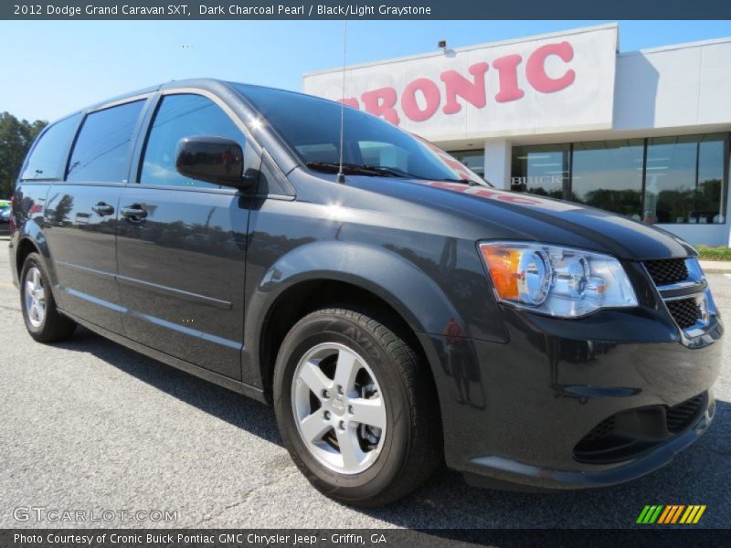 Dark Charcoal Pearl / Black/Light Graystone 2012 Dodge Grand Caravan SXT