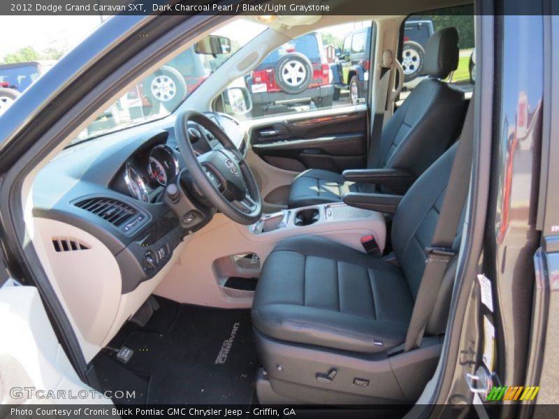 Dark Charcoal Pearl / Black/Light Graystone 2012 Dodge Grand Caravan SXT