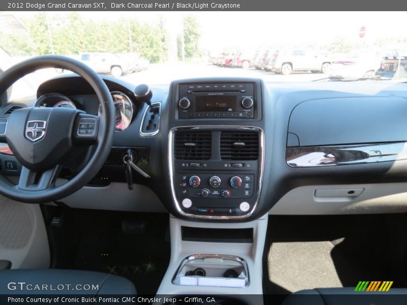 Dark Charcoal Pearl / Black/Light Graystone 2012 Dodge Grand Caravan SXT