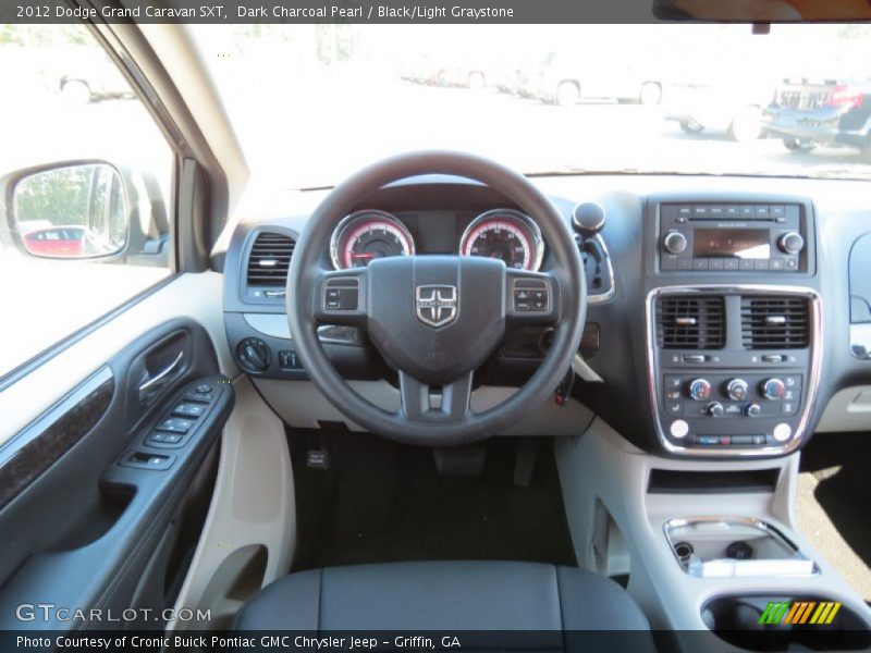 Dark Charcoal Pearl / Black/Light Graystone 2012 Dodge Grand Caravan SXT