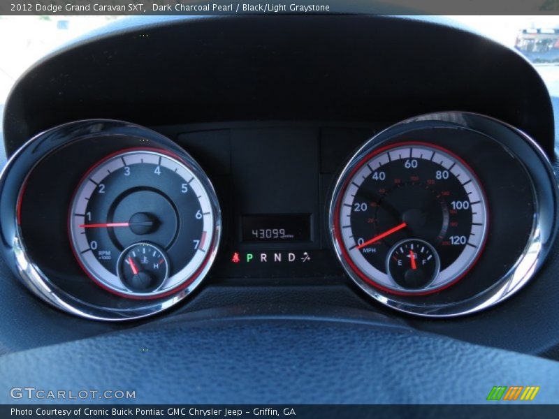 Dark Charcoal Pearl / Black/Light Graystone 2012 Dodge Grand Caravan SXT