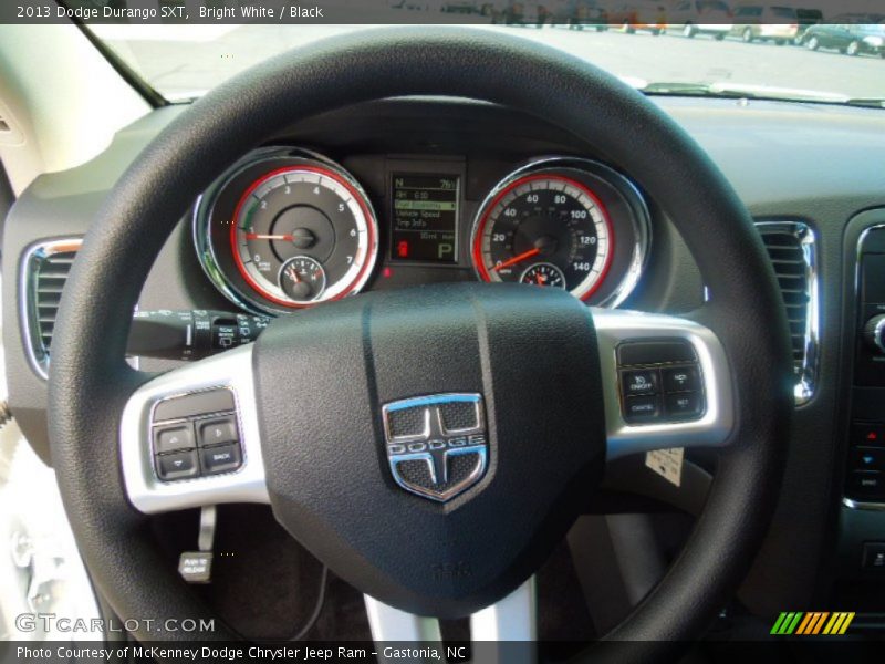 Bright White / Black 2013 Dodge Durango SXT