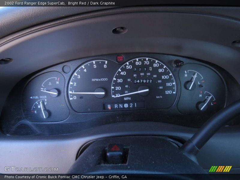 Bright Red / Dark Graphite 2002 Ford Ranger Edge SuperCab