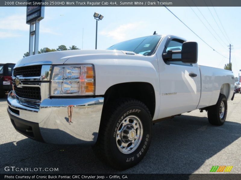 Summit White / Dark Titanium 2008 Chevrolet Silverado 2500HD Work Truck Regular Cab 4x4