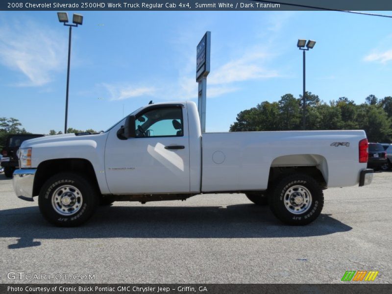 Summit White / Dark Titanium 2008 Chevrolet Silverado 2500HD Work Truck Regular Cab 4x4