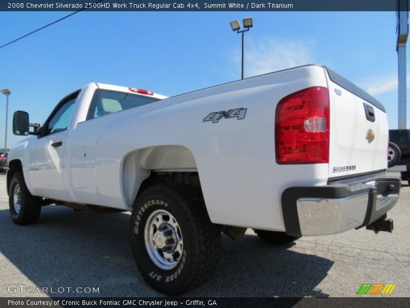 Summit White / Dark Titanium 2008 Chevrolet Silverado 2500HD Work Truck Regular Cab 4x4