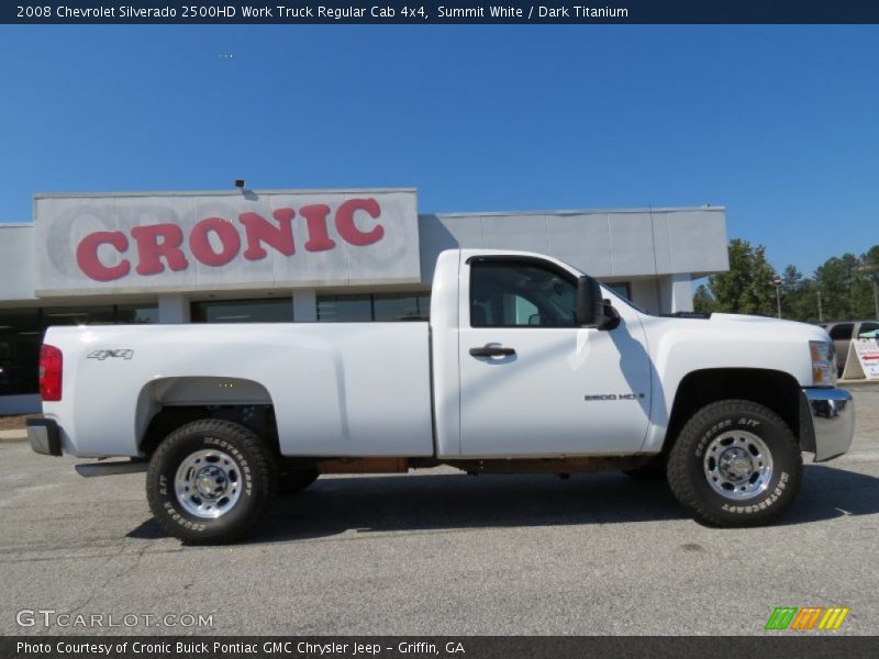 Summit White / Dark Titanium 2008 Chevrolet Silverado 2500HD Work Truck Regular Cab 4x4