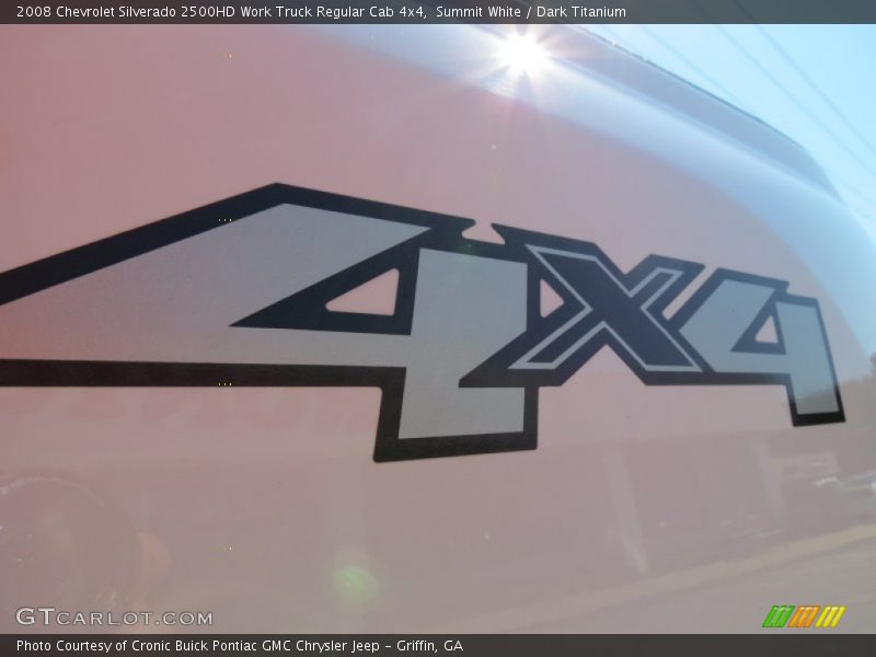 Summit White / Dark Titanium 2008 Chevrolet Silverado 2500HD Work Truck Regular Cab 4x4