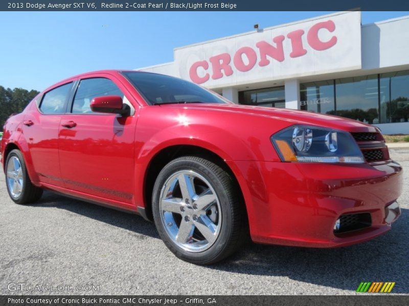 Redline 2-Coat Pearl / Black/Light Frost Beige 2013 Dodge Avenger SXT V6