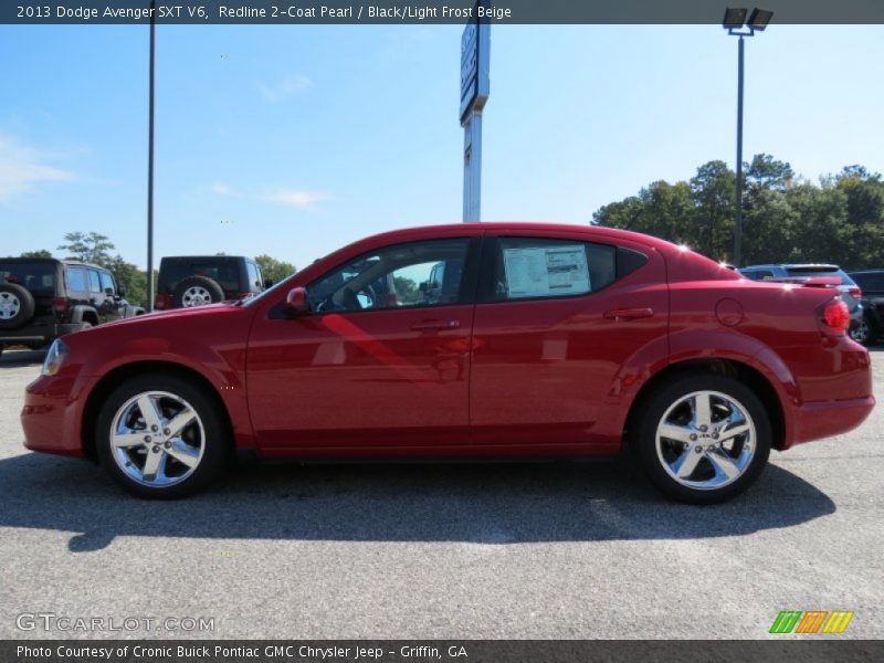 Redline 2-Coat Pearl / Black/Light Frost Beige 2013 Dodge Avenger SXT V6