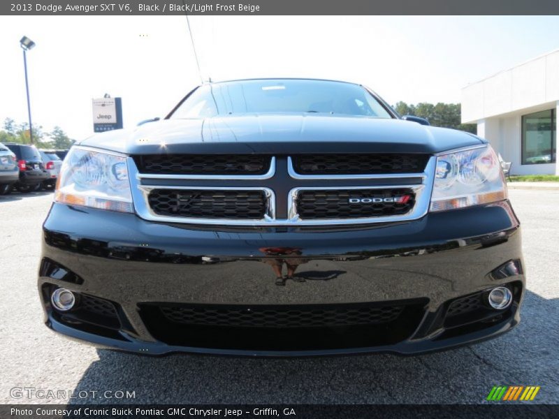 Black / Black/Light Frost Beige 2013 Dodge Avenger SXT V6